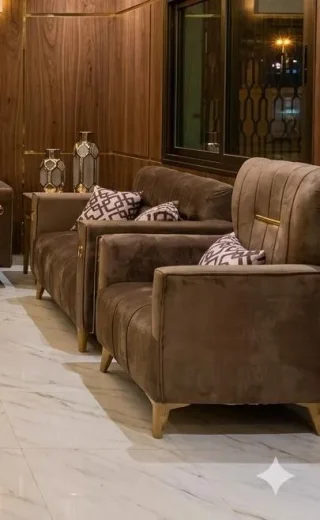 طقم كنب مودرن 9 مقاعد مع طاوله خشب لاتيه وقراط ?️ سفنج دانلوب 12 بسعر 199Jيضاف
