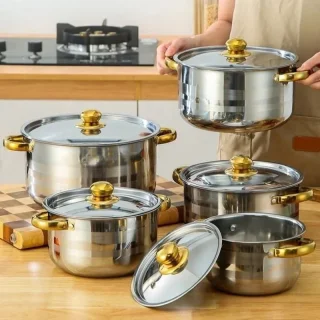 ✨🍲 طقم طناجر ستانلس ستيل 7