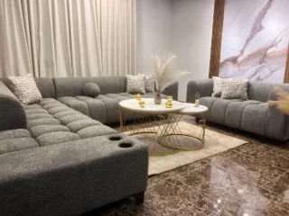 🩸طقم بابلي فخم ومميز بسعر مغري جدامع إمكانية تغيير ألون خشب سويد ولاتيهوإسفنج دا 9
