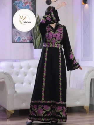 ✔️موسم جدييييييد✔️أجمل ثوب تطريز تصميم فاخر ثوب الألوان ✔️متوفر لجميع الأحجام لغاية 10