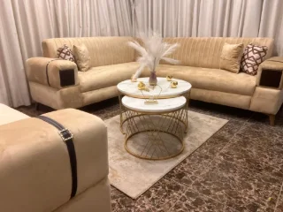 🛋️✨ طقم كورنر فخم – 9مقاعد✨🛋️طقم كنب أنيق يعطي فخامة ولمسة راقية للصالون، مطرز تطر 8