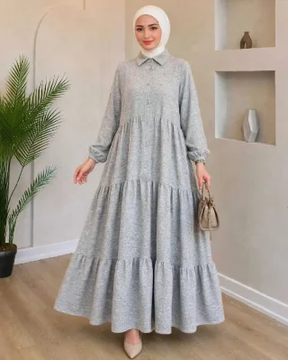 ما رح تكتفي بواحد… بدك كل الألوان.❤️"فستـان  طبـقات دبل كلـوش  👌مقاسات لـوزن 50-7 7
