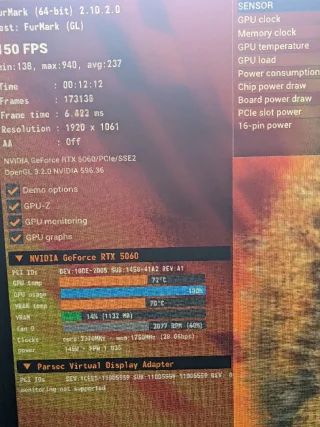 كرت شاشة gigabyte RTX 5060 windforce oc 8gb