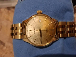 ساعة سيكو بريساج كوكتيل تايم ذهبي.      seiko presage cocktail time gold 8
