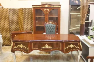 أثاث مكتبي جديد مستورد من مصر بأفضل انواع الخشب الزان والنحاس 4