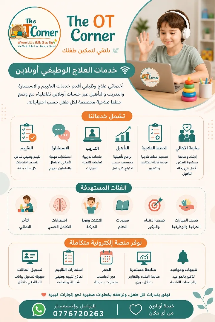 عيادة ذوي احتياجات خاصة ،تقييم و استشاره و متابعة