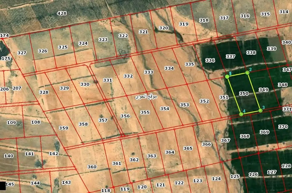 قطعة أرض زراعية للبيع في محافظة المفرق - موقع الحوي