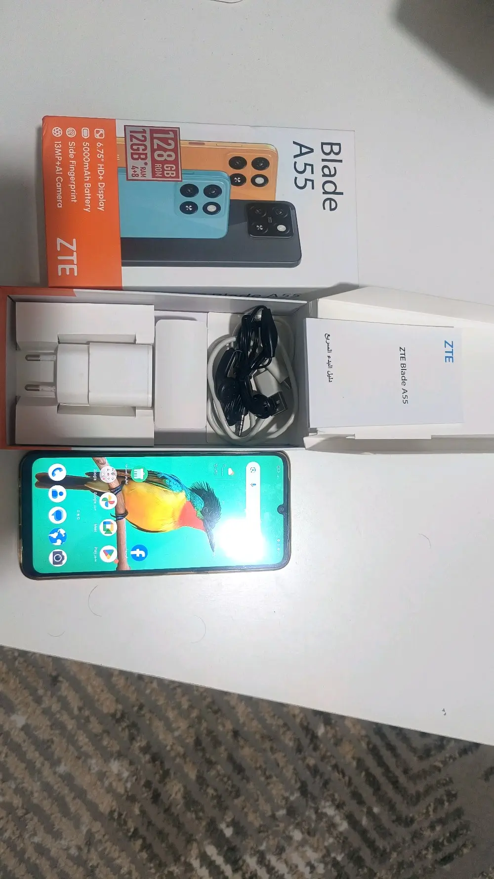 موبايل ZTE A55128 GB مستعمل مكفول بحال الجديد