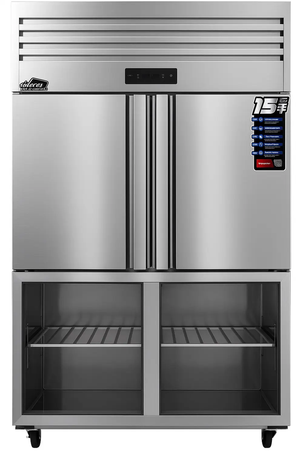 ثلاجة مع فريزر اربع بواب ستانلس فل انفيرتر