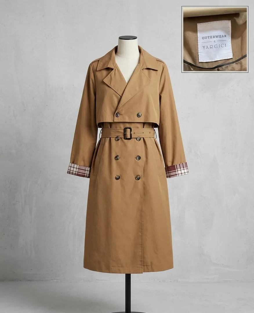 (Trench  Coat) كلاسيك راقي من ماركة Yargıcı التركية - بحالة الوكالة