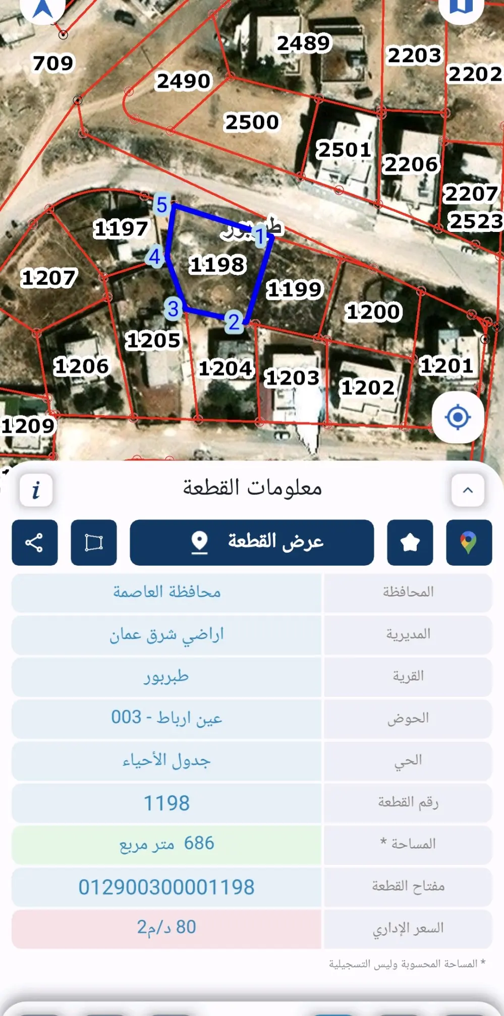 ارض سكنية طبربور عين رباط