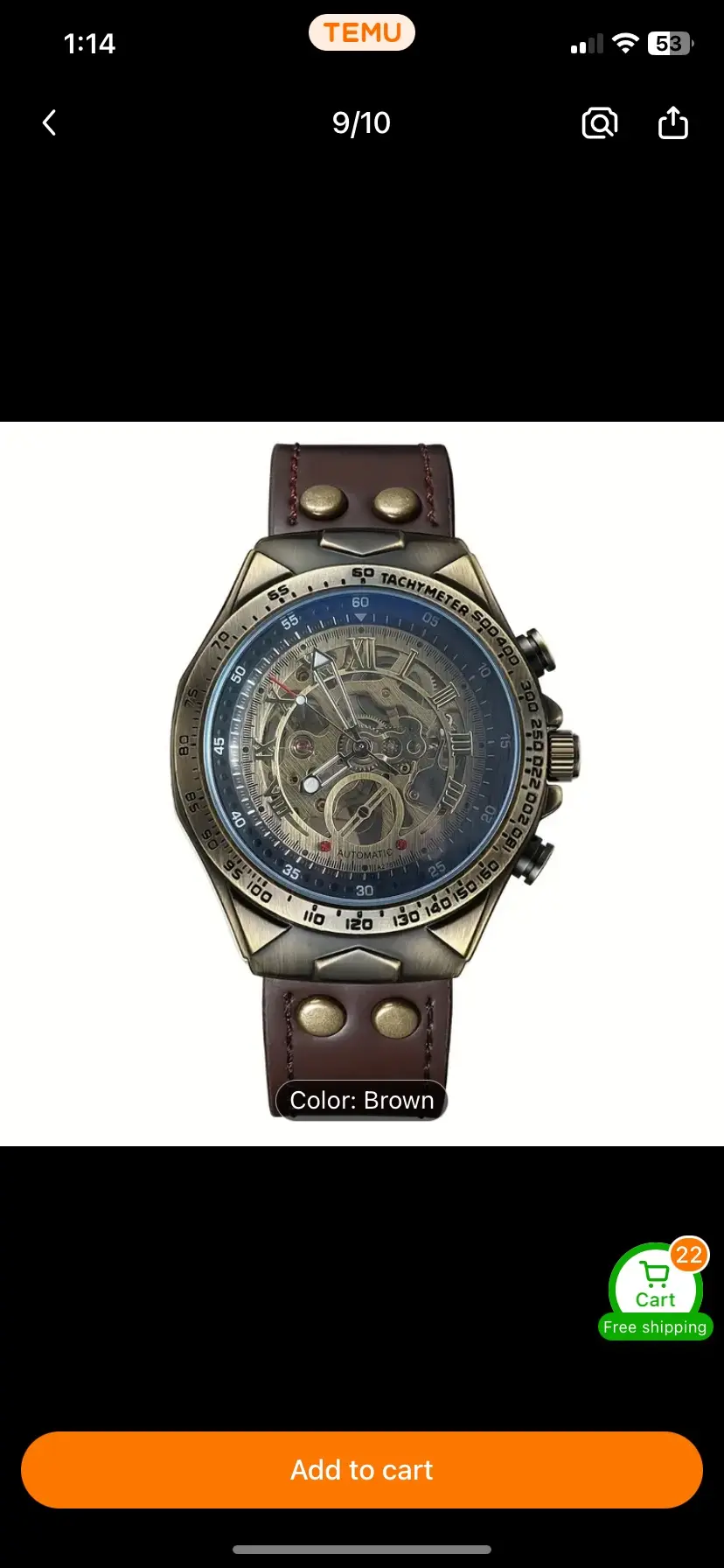 Shenhua ساعة اوتوماتيك للرجال لا تحتاج بطارية