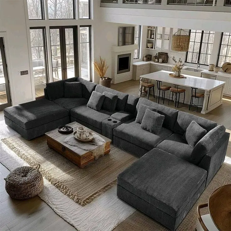 اطقم كورنر تفصيل على المتر  خشب سويد واسفنج دانلوب قماش واتربروف