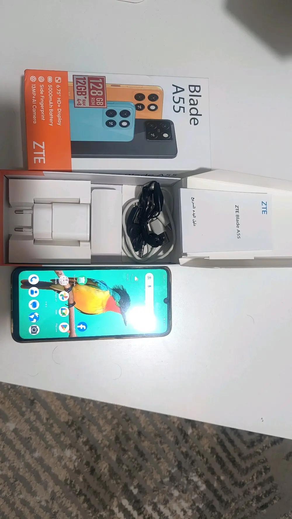 موبايل ZTE A55128 GB مستعمل مكفول بحال الجديد