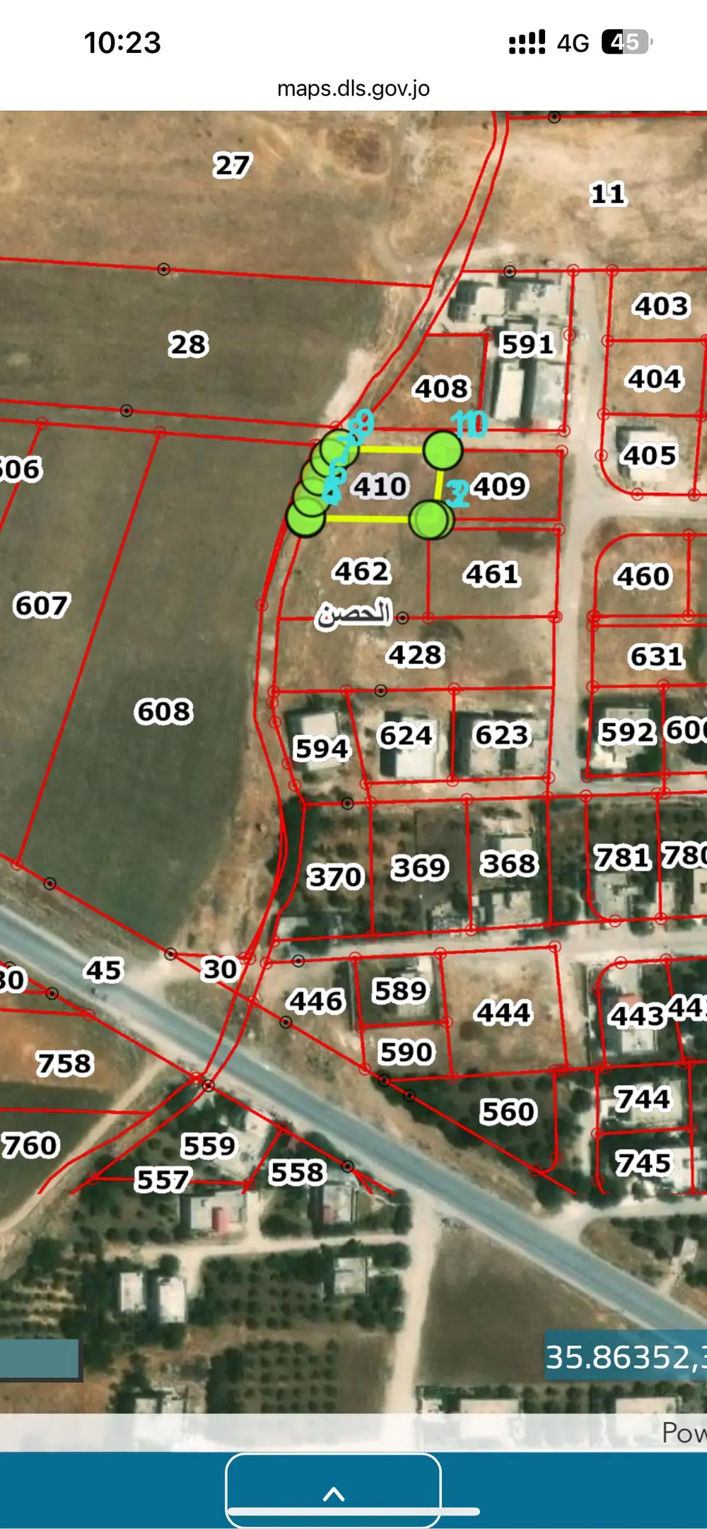قطعة أرض للبيع من أراضي الحصن