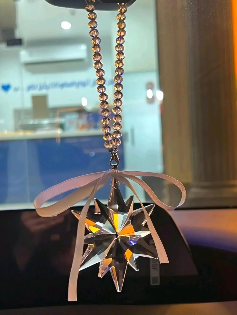 شكل ندفة الثلج ❄️تصميم جديد جذاب من الكريستال الرائع يضيف جمال لزينة سيارتك 😍