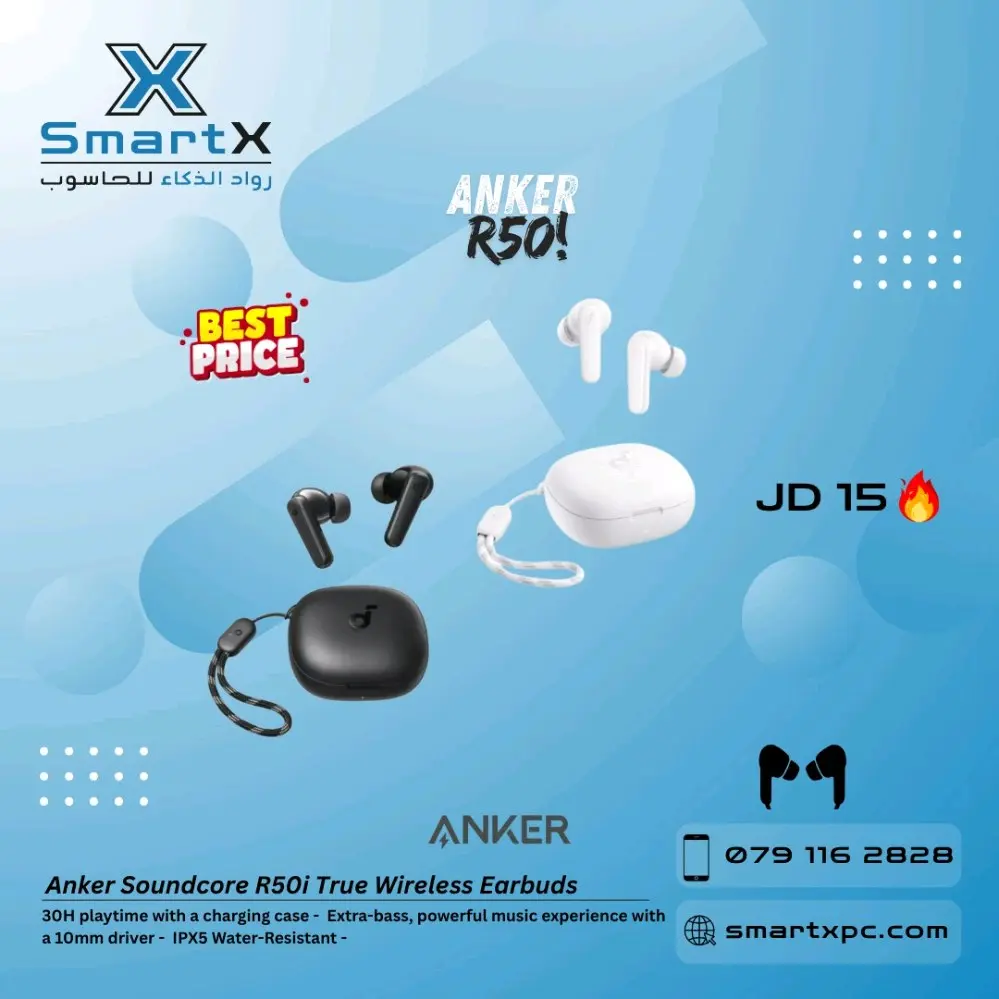 🎧 أنكر R50i – حرّر صوتك!سماعات Soundcore R50i اللاسلكية من أنكر🖤 متوفرة الآن بلون