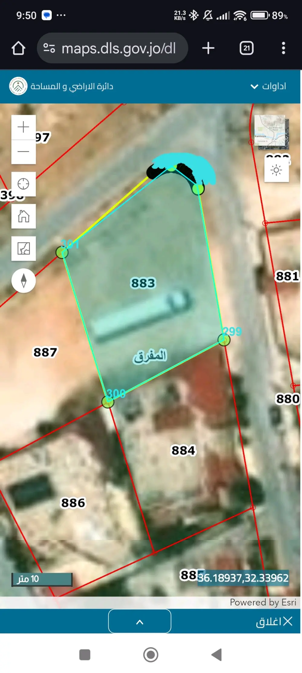 قطعة ارض للبيع في حي الحسبان المفرق