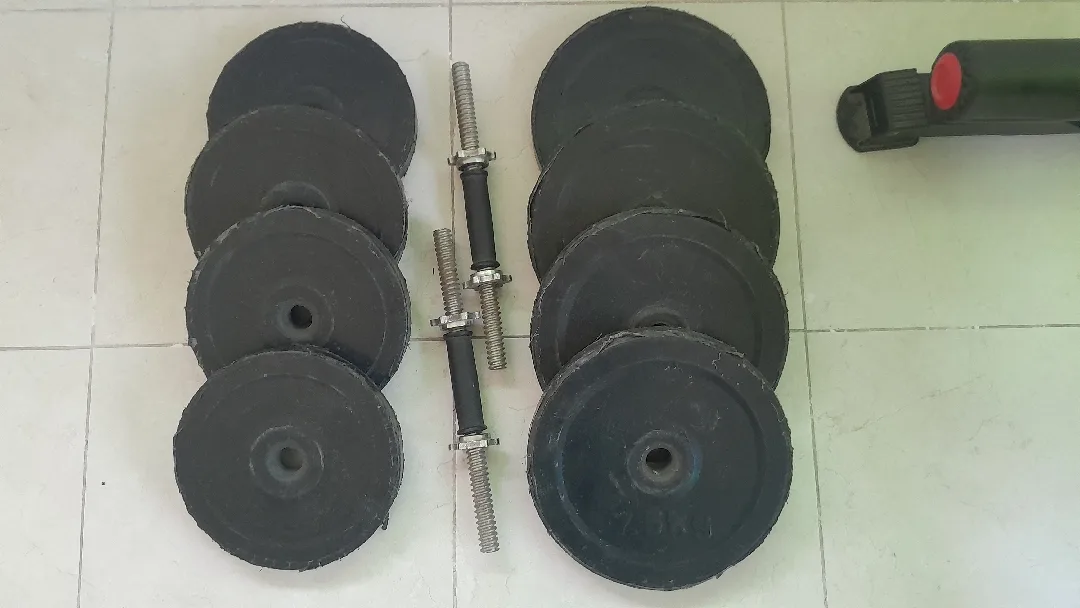 وزنات 50 ك + بار كروم عدد 2 40سم
