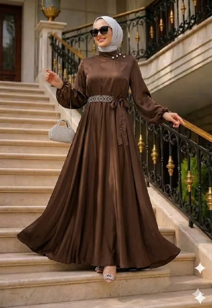 ليش تدفعي أكثر؟ العرض عنا أوفر☺️"فستـان دبـل كلـو😉فري سايـز سـايـز  لـوزن 50-80👌ب