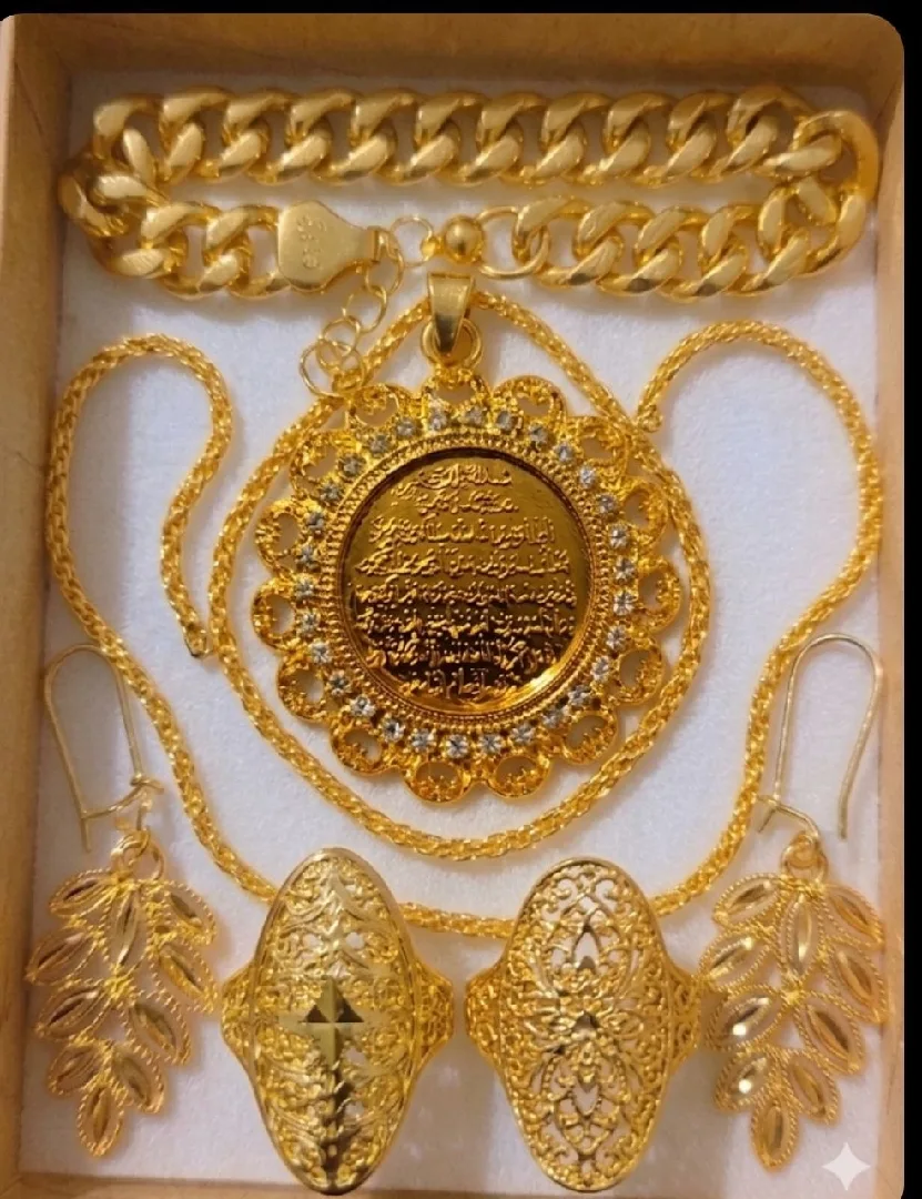 طقم "ذهب إيطالي" ملكي متكامل.. بـ 20 دينار فقط! ✨لعشاق الفخامة والأناقة، نقدم لك