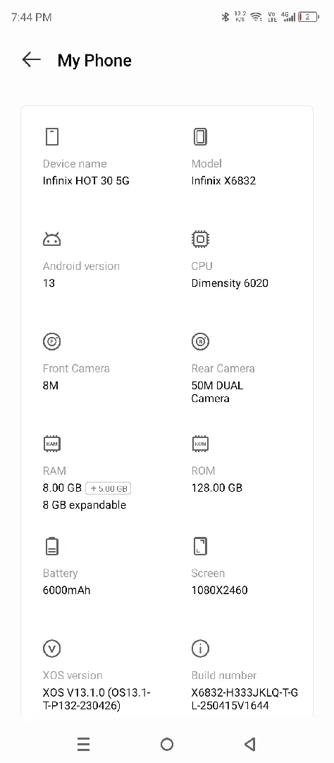 انفنكس هوت ٣٠ 5g
