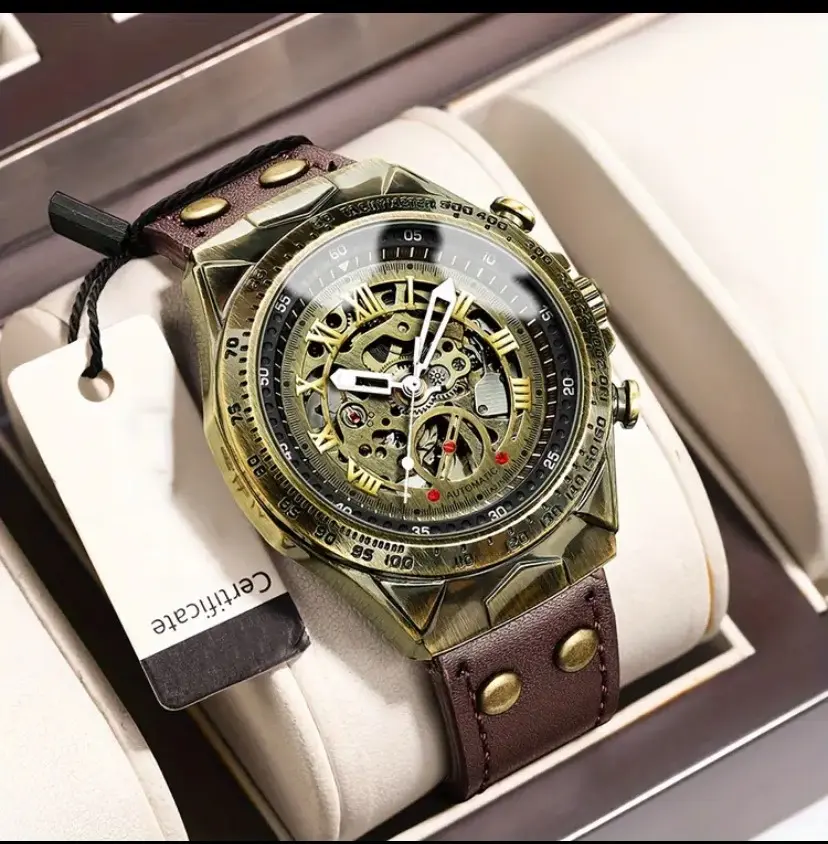 Shenhua ساعة اوتوماتيك للرجال لا تحتاج بطارية