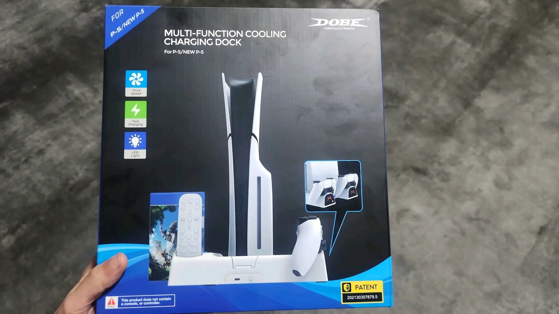 PS5 stand DOBE with cooling and charging dock