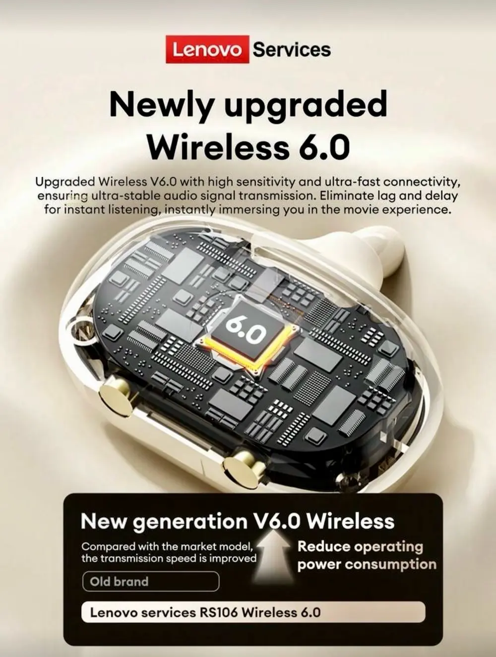 إذا بتدور على سماعة بتجمع بين "الفخامة" و"الراحة" وبسعر لقطة، سماعة Lenovo RS106