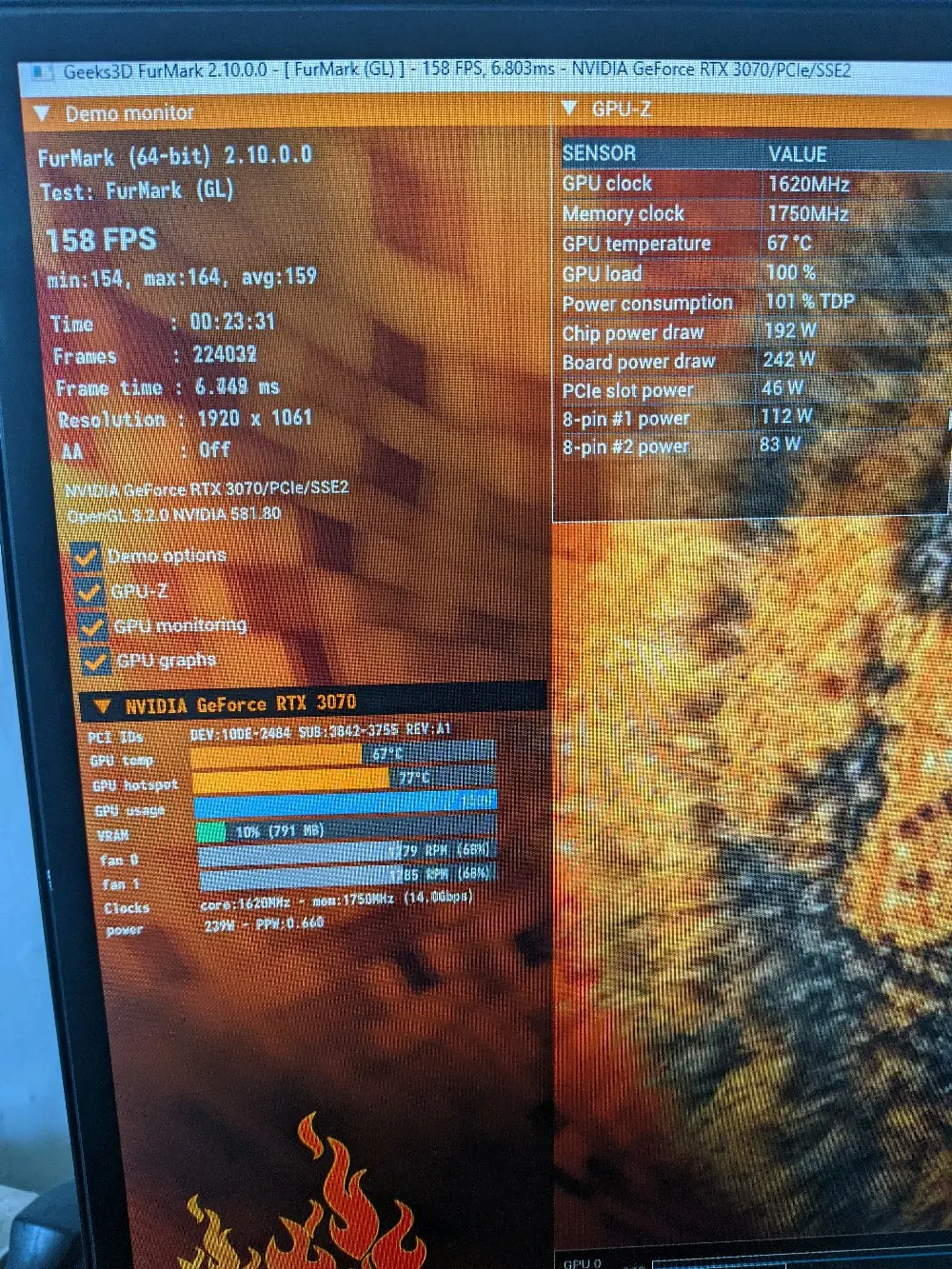 كرت شاشة Nvidia GeForce RTX 3070 EVGA XC3 ULTRA