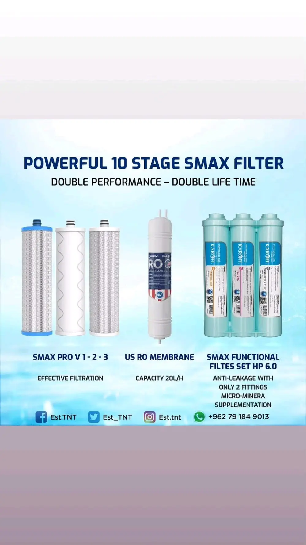فلتر ماء ١٠ مراحل تي ان تي