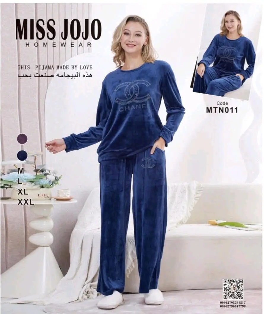 بجامات ستاتي مخمل ثقيل ودافيان و مطنات فرومقاسات M L XL 2X