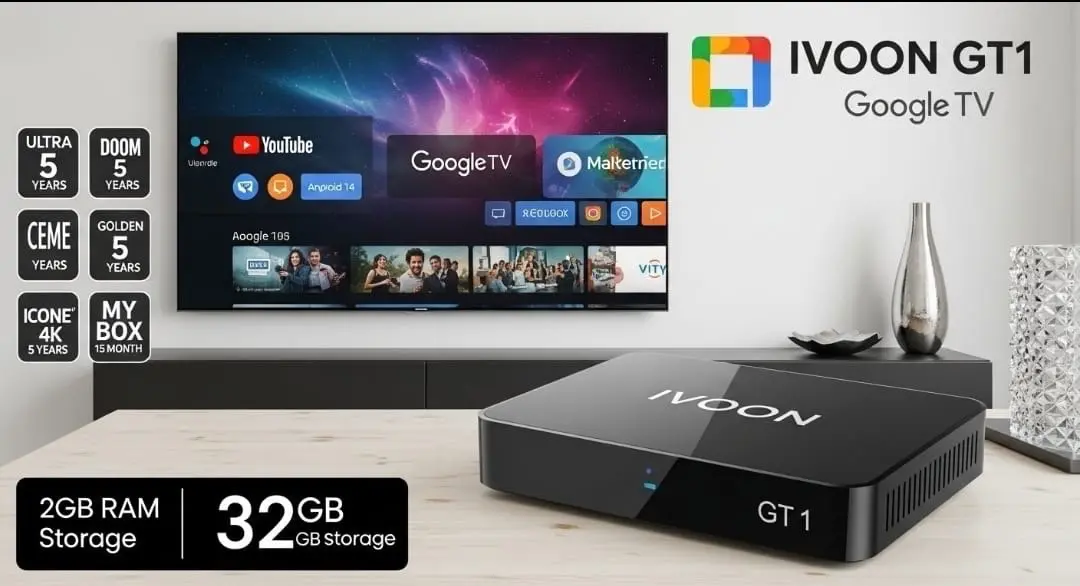 اندرويد بوكس جوجل تيفي | IVOON GT1 Google TV