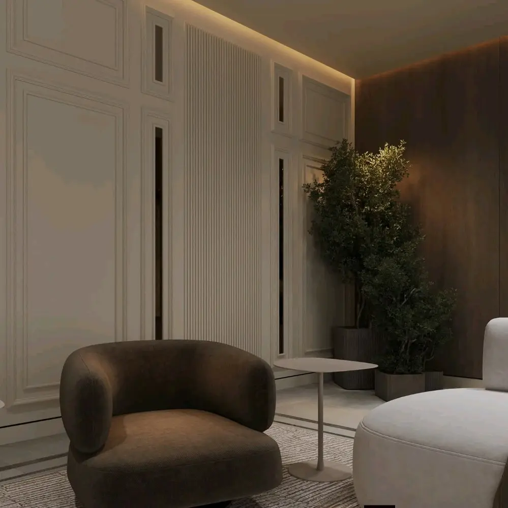 ديكور داخلي جبسوم بورد بديل خشب بديل رخام دهان ارضيات bvc  ارضيات باركيه