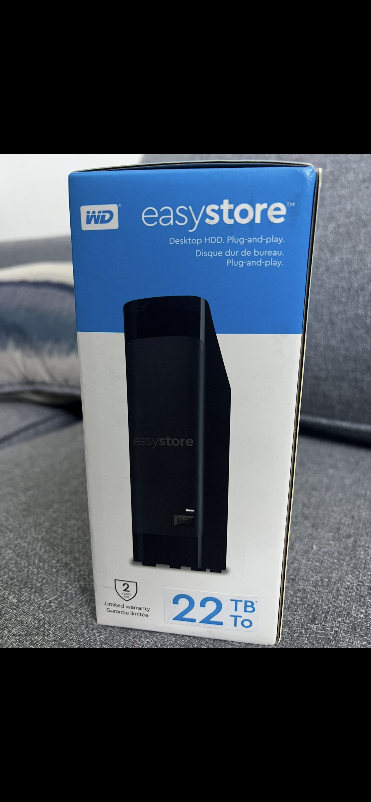 هارد ديسك خارجي western digital موديل easystore desktop HDD بسعة 22 تيرابايت