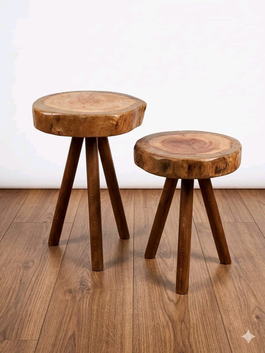 طقم سيرفس 3قطع من الخشب الطبيعي