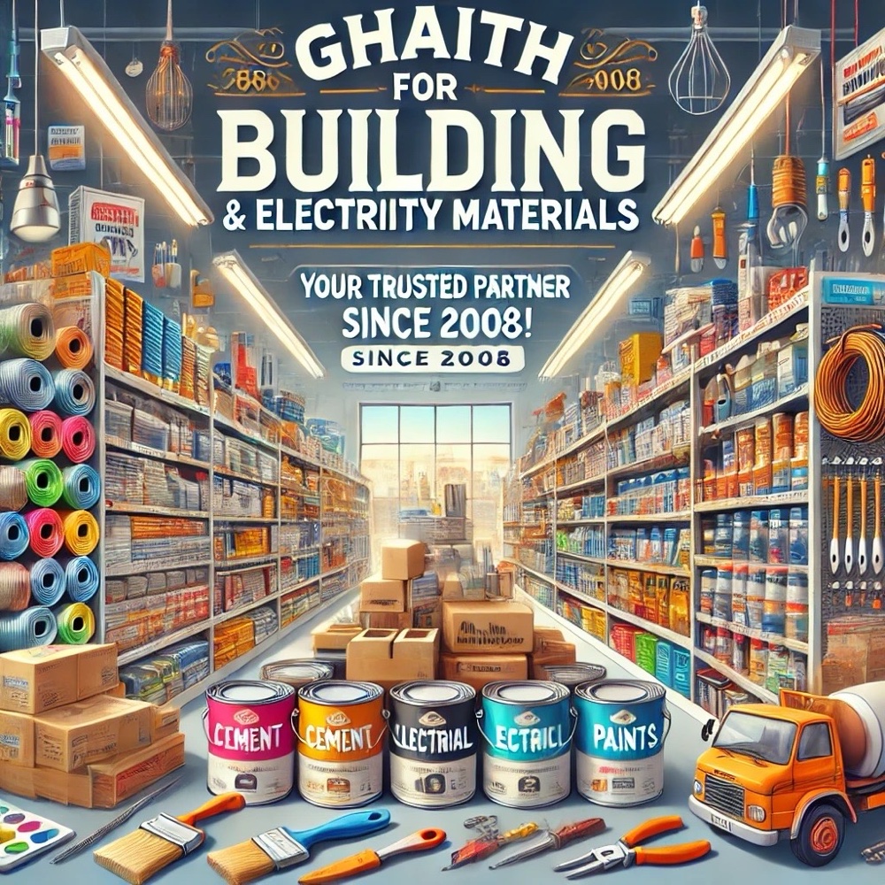 Ghalib Ghaith For Building & Electricity Materials مؤسسة غالب غيث لمواد البناء والكهرباء والدهانات