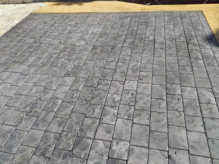 ارضيات خرسانيه ملونه مطبوعه